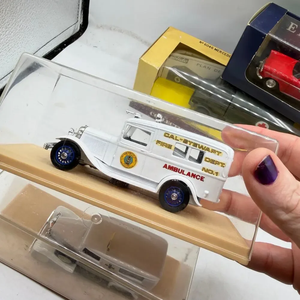 x4 Vintage Eligor and Solido brand diecast model ambulances NIB